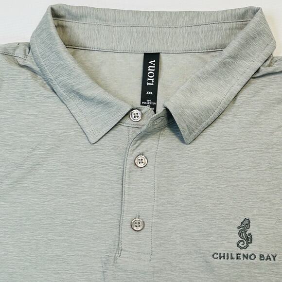 Vuori Strato Tech Polo Golf Shirt Mens XXL 2XL Gray Performance Chileno Bay - Picture 4 of 16